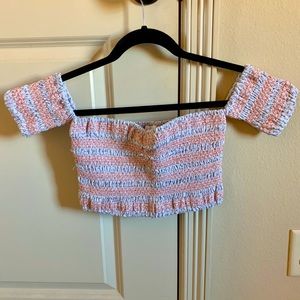 Off the shoulder crop top